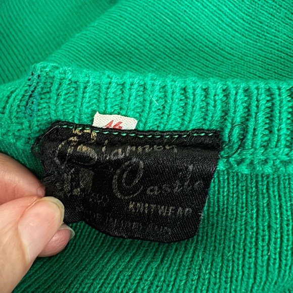 Men’s 80s Vintage Blarney Castle Ireland Sweater Green Size 46 (XXL) st pattys - Picture 6 of 7